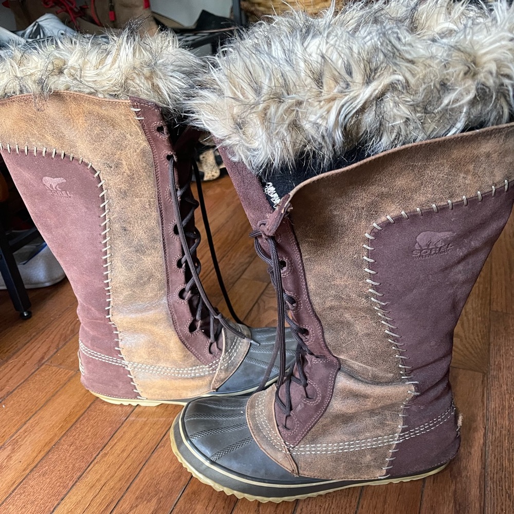 Rare Sorel Tobacco Brown Cate the Great boots